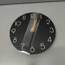 cicininc Wall Clock, Black Silent Non-Ticking, Decorative Battery Operated Wall Clocks for Bedroom, Kitchen, Home, Office, School, Hotel (8 Inch), Pack of 2