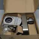 Veise Keypad Door Knob Lock, Keyless Entry Digital Lock with Handle, Electronic Smart Knob for Front Door & Bedroom, Easy Install, Auto Lock, Passage Mode, Anti-Peeping Password, Satin Nickel