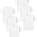 Classic Men's Short Sleeve Cotton Undershirts | Crew Neck T Shirt - Multi & Bulk Wholesale Packs (White, XL)