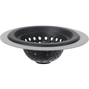 OGGI Silicone & Metal Sink Stopper- Great Kitchen Sink Stopper, Silicone Drain Stopper, Sink Plug, 4.6 Diameter Metal Rim, Gray