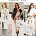 ELEGANTPARK Mrs Bag Mrs Gifts 2025 Bride Gifts Bride Tote Bag Wedding Bridal Shower Bachelorette Party Honeymoon Large Travel Canvas Totes with Zipper