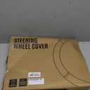 Skechers Steering Wheel Cover,Max Cushioning Leather Steering Wheel Cover Universal Fit 14" 1/2-15" Car Wheel Protector for Men Women Fit Suvs,Vans,Sedans,Car,Trucks,Black