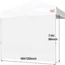 Tradesparker 10x10 Pop Up Canopy Wall with Zipper, 86 inch Height Instant Canopy SunWall Tent Sidewalls for 10x10 Pop Up Tent,2 Pack Sidewall Only,Black