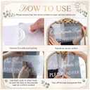 Wengik Wedding Seating Chart 24x18 Mirror with Seat Cards Wax Seal Stickers