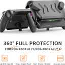 Full Protective Case Cover Compatible with ASUS ROG Xbox Ally/Ally X,Protective Case with Detachable Front Shell,Frosted Anti-Slip Handheld Design-Black