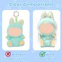 2 x 1 pc Sitting Acrylic Display Case for 15 cm Dolls- Hard Protective Portable Storage Box with Clear Cover Accessories for Sitting Figure