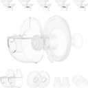 Two M5 24mm Full Set Collector Cup Only Compatible with Momcozy M5 and 10pcs 13/15/17/19/21mm Flange Inserts, Including Inserts*10, 24mm Flange*2, Collector*2, Duckbill Valve*2,Diaphragm*2