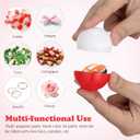 Veemoon Gumball Machine Capsules, 60pcs Vending Machine Capsules Small Plastic Boxes Small Round Plastic Classic Clear Containers for Prizes Party Favors Supplies Surprise Stuffer DIY Craft 50mm