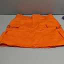 Zando High Waisted Cargo Mini Skirt Y2K Bodycon Denim Mini Skirt Y2K Jean Skirt with Pockets Y2K Button Cargo Skirt (Small, Orange)