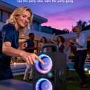 YIER Party Bluetooth Speaker:80W Peak Large Stereo Sound for Outdoor,Deep Bass,TWS,Loud with Lights,Portabe Wireless Big Speakers with Long Playtime,House,Projector,Movie