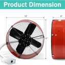 Hipoilk Gable Mount Attic Fan with Adjustable Thermostat, 15 Inch Exhaust Fan for Attic, Garage, Shed, 1300 CFM, 1075 RPM, 3.4 Amp