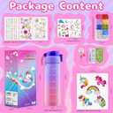 BOOH Gifts for Girls 4-12, Decorate Your Own Water Bottle Kits for Girls, Unicorn Diamond Painting Toys & Friendship Bracelet Kit, Fun Arts Crafts for Kids Ages 4-6-8-10, Birthday Gifts Toys for Kids