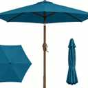 7.5ft Patio Umbrella, Outdoor Table Market Umbrella with Smooth Crank Lift, 6 Windproof Fiberglass Ribs, UPF50+ UV Protection for Deck, Pool, Garden and Backyard