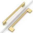 10 Pack 7-1/2"(192mm) Gold Handles for Cabinets Kitchen Brushed Gold Cabinet Pulls Knurled Cabinet Hardware Drawer Pulls for Cupboard