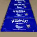 Kleenex Ultra Soft Facial Tissues, 8 Flat Boxes, 180 Tissues per Box, 3-Ply