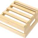 4 Pack 10 Inch Square Wooden Pallet Crates Unfinished Wood Trays Storage for DIY Crafts (Outer 10 x 10 x 2.6 in, Interior 8 x 8 x 2.4 in)