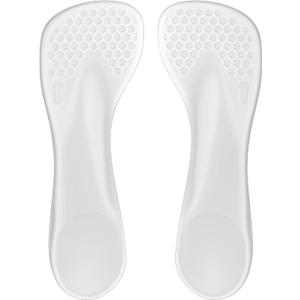 1Pairs 3/4 Inserts for High Heels,Gel High Heel Insoles for Women Weight Shifting,Self-Adhesive Arch Support Suitable for Pumps,Sandals,Dress Shoes,Flats,Sneakers,Clear(Women 5-9)