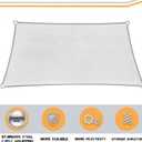 20' x 20' Sand Rectangle Sun Shade Sail Outdoor Canopy Awning UPF50+, 95% UV Blockage, Sunshade with High-Strength Steel Cable Edges for Outdoor Patio Garden Backyard, 20' X 20' Pro
