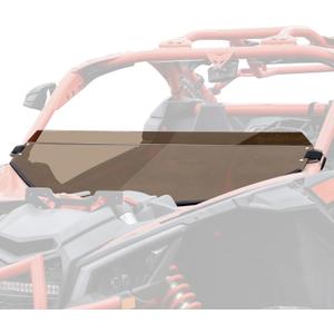 SAUTVS X3 Dark Tinted Half Windshield, Poly Vented Mid Windscreen Window for Can-Am Maverick X3 XRS XDS Turbo R Max 2017-2026 Accessories