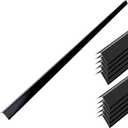10 Pcs Aluminum Alloy Wall Corner Guards, 0.8" x 0.8" x 48" L-Shaped Metal Corner Protectors, 90 Angle, Black Edge Trim for Wall Protection and Decoration (Black, 48"x0.8"x0.8")