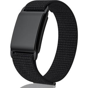 surundo Nylon Sport Band Compatible with Whoop Band 4.0 Strap Men Women with Bumper Case, Breathable Nylon Adjustable Waterproof Replacement Wristbands Straps for Whoop 4.0 (Black)