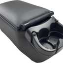 Universal Truck Seat/Bench Contractor Center Console Business Organizer and Storage with Adjustable Cup Holders, Clip Board, and Padded Top Lid for Armrest 124809