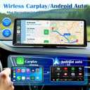 8.1" HD Carplay Screen for Car Stereo, 2K Dash Cam Wireless Portable Touch Screen Car Play with Apple Carplay & Android Auto with 1080P Back Up Camera, Bluetooth, Mirror Link, GPS, AUX, Voice Control
