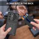 for Samsung Galaxy S26 Ultra Wallet Case Credit Card Holder- Black | Stand Kickstand Slim Rugged Shockproof Heavy Duty Defender Armor 【Military Grade】 Protective Phone Case