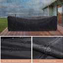 Heavy Duty Patio Furniture Covers Waterproof, Mrrihand Patio Furniture Outdoor Sectional Sofa Set , Patio Table and Chair Set Cover 89.7"L62.2"W28.3"H