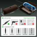 QUOBAS Outdoor Extension Cord Cover, Weatherproof Electrical Connection Box with Lockable Latches and Mounting Holes for Outdoor Sockets, Plugs, Outlets, Holiday Lighting, Power Tools, Brown