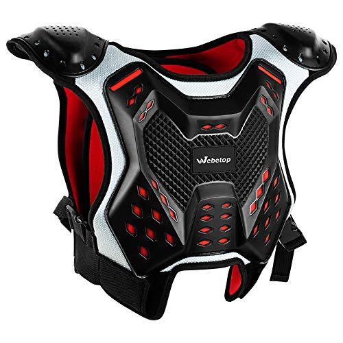 Webetop Youth ATV Chest Protector Motocross Armor Vest for Kids Dirt Bike Mountain Cycling M