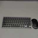 Compact Wireless Keyboard Mouse, 2.4GHz Ultra Thin Small Wireless Keyboard Mouse Combo for Desktop, Laptop 
