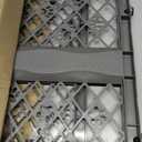 MYPET Paws Portable Pet Gate: 26-40" Wide Expandable, Pressure Mounted No Tools Needed, Durable Dog Gate for Doorways, Made in USA, 23" Tall, Fieldstone Gray