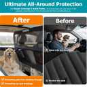 Dog Barrier for Car Back Seat & Cargo Area with Wider Coverage, Universal Fit for Cars, SUVs & Sedans, Dog Car Gate Divider with Chew-Proof Transparent Net and Sturdy Metal Frame for Backseat & Trunk