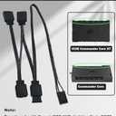 COMeap 4 Pin RGB Adapter for Corsair Commander Core and iCUE Commander CORE XT, 1 to 4 ARGB Splitter Extension Cable Connect to 5V 3-Pin ARGB Devices 19-in