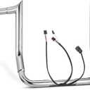 1.5" Fat 12" Rise Pre-wired Ape Hangers for Harley 2014-2015 Street Glide/Electra Glide/Ultra Limited and 2013 CVO Street Glide/CVO Electra Glide/CVO Ultra Limited, Chrome