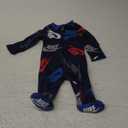 Nike Baby Boy Logo Sleep & Play Full Zip Coverall (Midnight Navy/ Red, 3 Months)