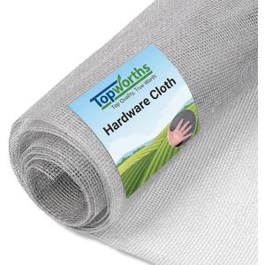 Hardware Cloth 1/8 inch Chicken Wire Mesh Fencing 36in x 10ft, 27 Ga | Hot-Dip Galvanized Steel Fence Wire Mesh for Bee Screen Poultry Netting Plant Supports