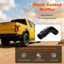 5-6 Inch Exhaust Elbow - Diesel ExhaustTip with Clamp, 5" Inlet 6" Outlet Black Finish,No-Weld Installation for Trucks, Cars, Pickup