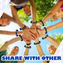 Hiboom 100 Pcs Colon Cancer Awareness Silicone Bracelets Blue Awareness Ribbon Rubber Wristbands Inspirational Colon Cancer Gifts for Women Men Social Charity Event