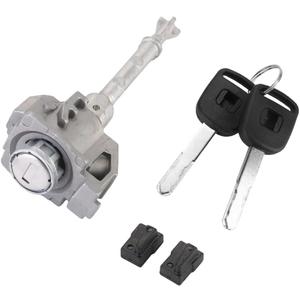 Front Door Lock Cylinder Set with Keys for Honda Civic 2012-2015 | 2 Keys, Silver Tone | Driver Side Door Lock Cylinder Replaces 72185-TR0-A01