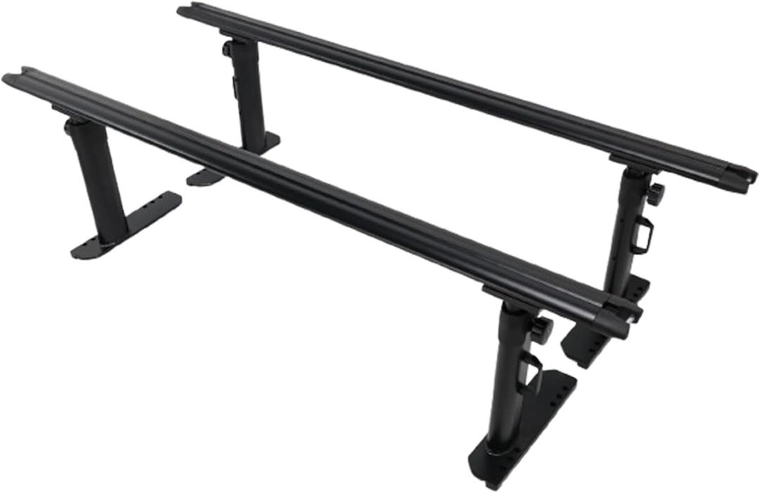 Truck Bed Rack for F150 / F-Series/Ram/Silverado/Sierra with Tonneau Cover Pickup Ladder Racks Height-Adjustable Bed Rack