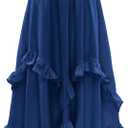 Bridesmay Women's Renaissance Festival Costume A-Line Asymmetrical Maxi Skirt with Ruffle Hem 2026 XXL