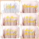 Women's Bride Robe Bridesmaid Robes Short Satin Kimono Robes for Wedding Party Bridal Robes Getting Ready (Beige)