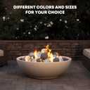 Stanbroil Ceramic Balls - 6" Round Fire Stones for Fire Pit Fire Bowl and Fireplace - Set of 4, Beige