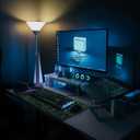 Long Gaming Mouse Pad 31.5 x 11.8 inches, Extended Anime Mousepad, Large Mouse Mat with Non-Slip Base, Full Keyboard Mat with Stitched Edges for Gaming and Office (Cute Cat)