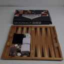 17 Inch Backgammon Sets for Adults. Beautiful Wood Inlaid Backgammon Board Game Set with Unique Checkers & Dice. Large Back Gammon Game Sets Travel Size for 2 Players Nardi or Tavla