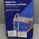 Medline Walker Flip Tray Table with 2 Cup Holders, Universal Tray for Standard Folding Walkers, Mobility Accessories for Home, Medical Equipment Accessories, Gray, 1 Count