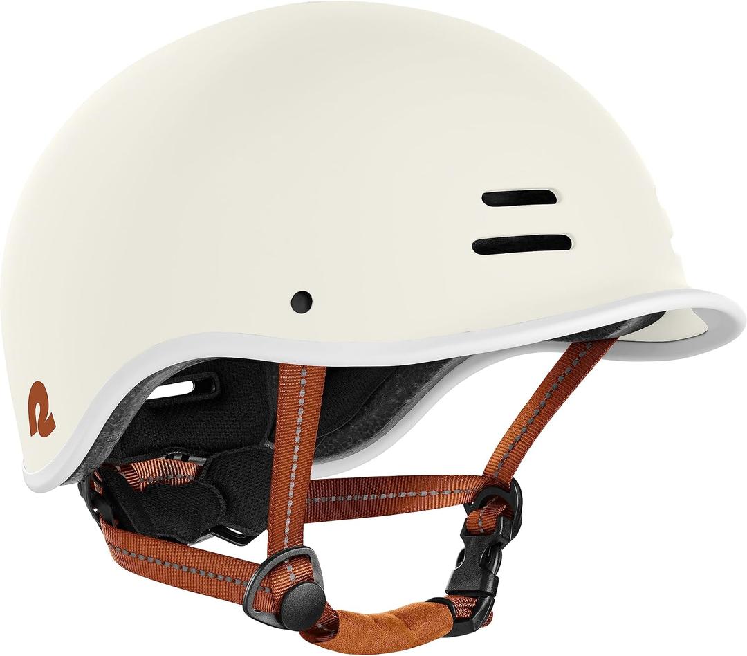 Retrospec Remi Adult Bike Helmet for Men & Women - Bicycle Helmet for Commuting, Road Biking, Skating with Adjustable Dial, Matte Eggshell With Adjustable Dial, Medium 57-59cm