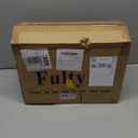 Fultyle Black Fluted Nightstand, Modern Bedside Table with Drawer and Opening Storage, End Side Table Living Room with Solid Wood Legs for Bedroom (Black)